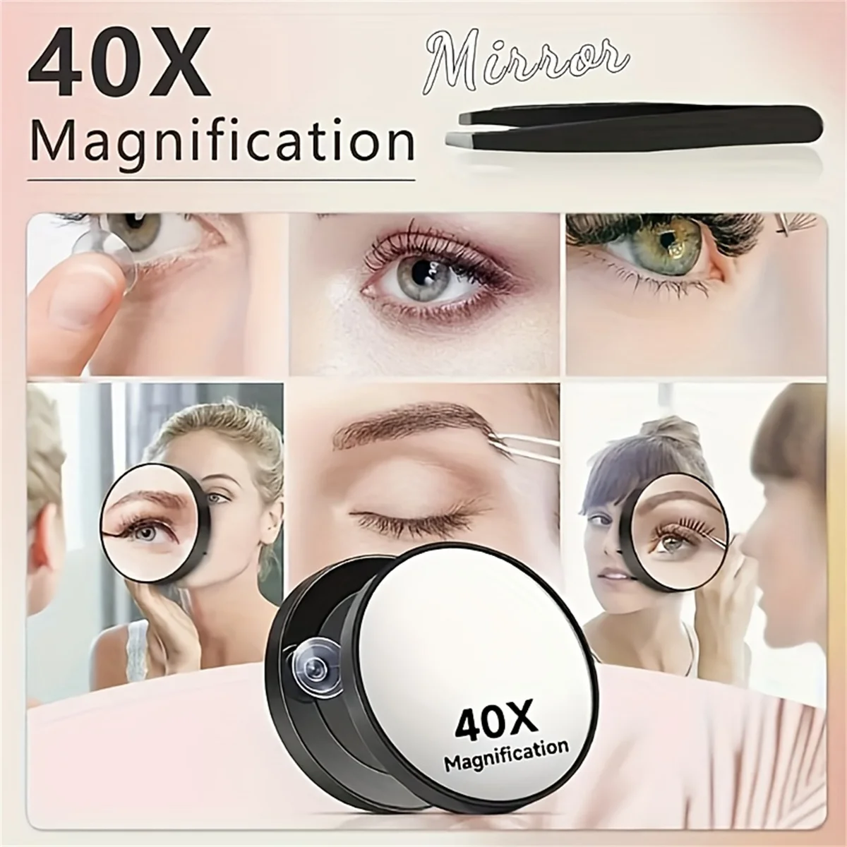 10X/30X//40X 확대경, 손잡이가 있는 손거울, 30X/1X 확대경이 있는 양면 손거울