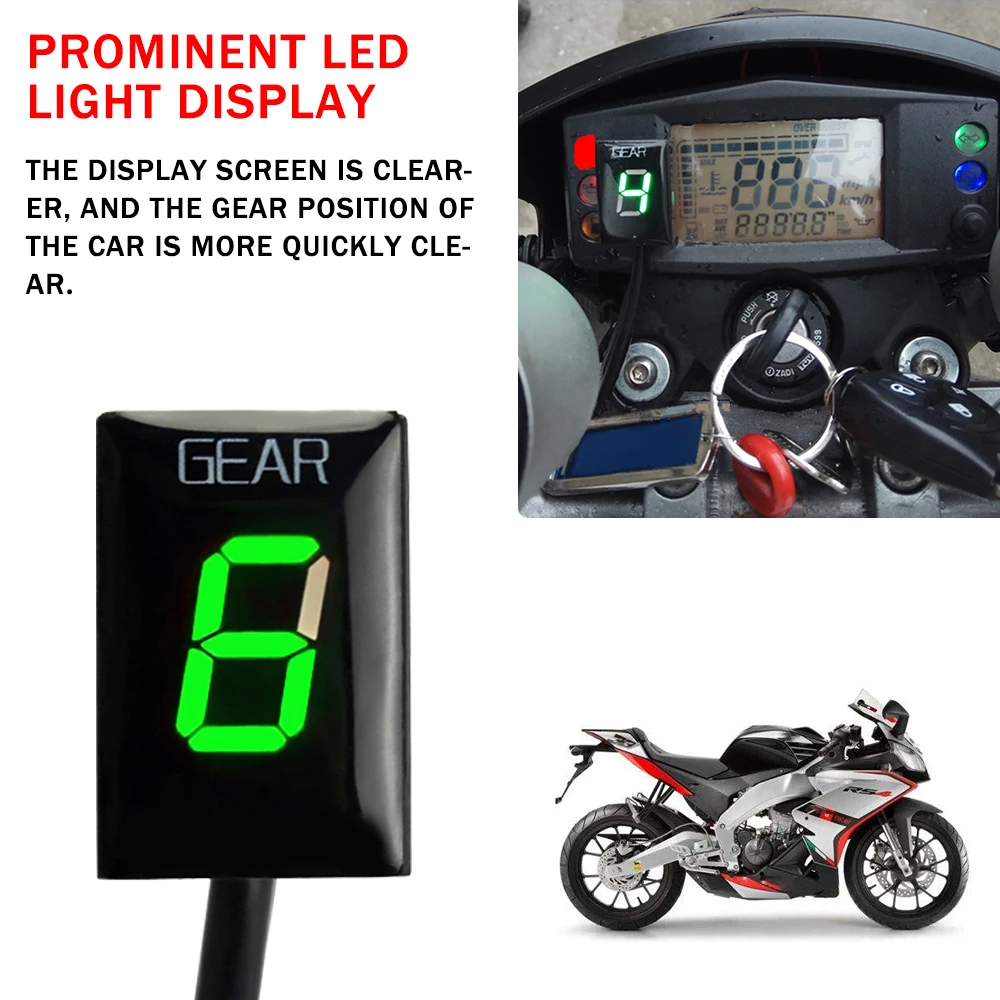 Motorcycle Gear Indicator For Aprilia RSV4 RSV 4 RSV Mille Tuono  ETV1000 Caponord RS125 RS 125 Shiver 750 SL1000 Speed Display