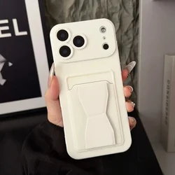 Solid Color Anti - Fingerprint Soft Phone Case with Card Holder - OPPO A36 (1)