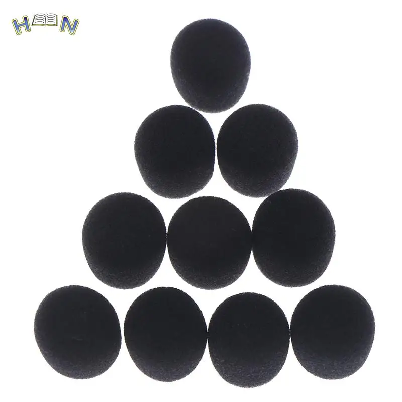 

10pcs Headset Replacement Foam Microphone Cover Telephone Headset Mic Cover Microphone Windscreen Windshied Headset Foam 25*8mm