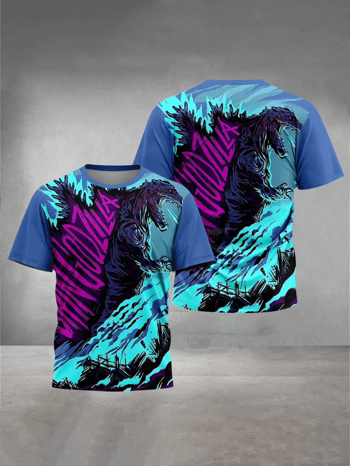 3D Print Godzilla Baby Clothing 5 to 14 Years Male Outdoor Clothes for Children Boy Girl Child T-Shirt Top Shirts 4