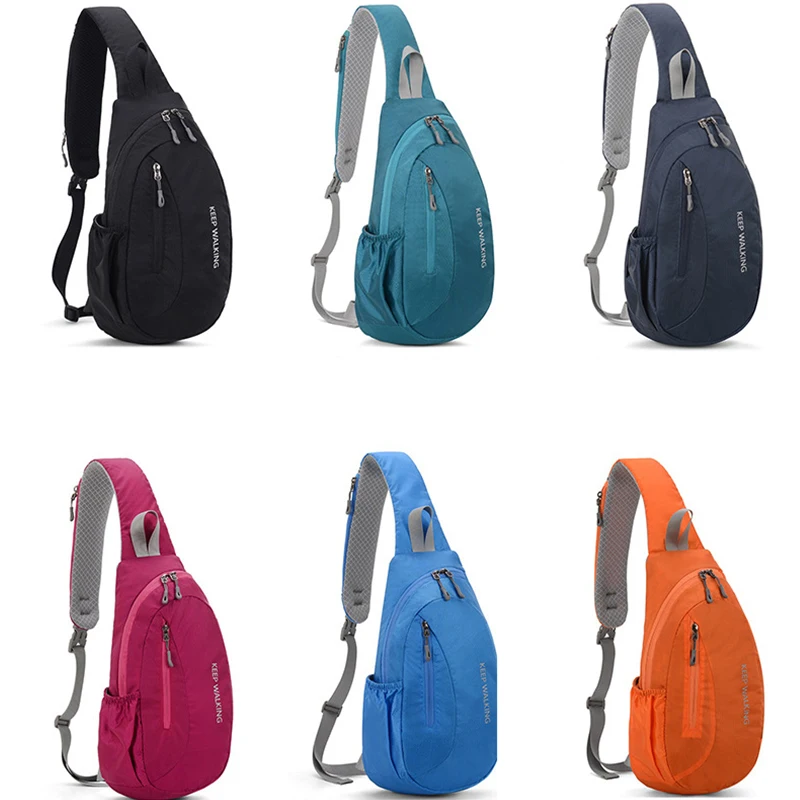 Outdoor Reflective Waterproof Running Shoulder Bag Men's Crossbody Chest Sports Bag Women's Hiking Cycling Climbing Backpack