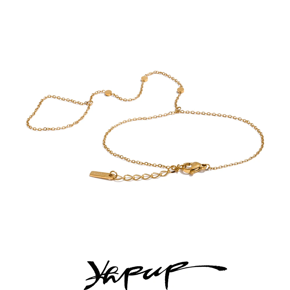 Yhpup Waterproof Minimalist Chain Bracelet for Women Summer