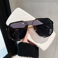 Oversized Sunglasses Women 2024 New Unique One Piece Fashion Sunglasses For Men UV400 Punk Glasses Trending Female Eyewear UV400 - Image 4