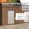 Pull Out Trash Drawer 13.4"W x 25.7"H x 19.6"D Lower Sliding Rails Stainless Steel Roll Out Trash Bin Pull Out Tray Outdoor Kitc 4