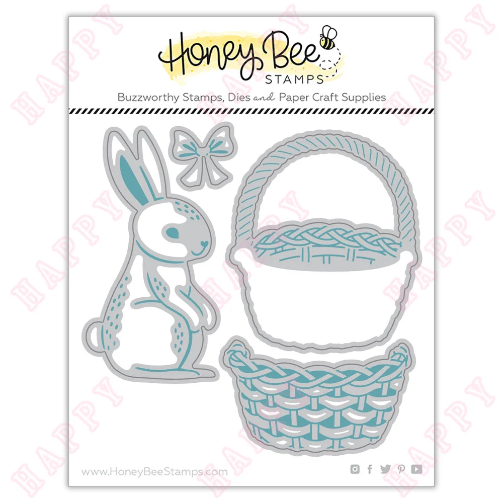 

New Spring Metal Cutting Dies Bunny Basket Decoration For DIY Scrapbooking Diary Album Paper Template Card Embossing Handcraft