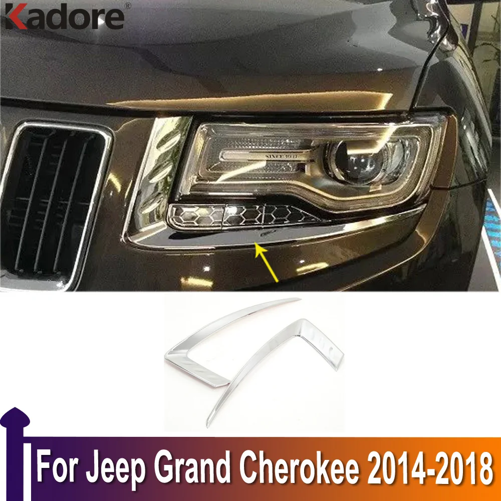 Hoolcar Headlight Eyebrow Fog Light Trim Cover for Jeep Grand Cherokee 2014-2016 Carbon Fiber Hoolcar Headlight Eyebrow Fog Light Trim Cover for Jeep Grand Cherokee 2014-2016 Carbon Fiber