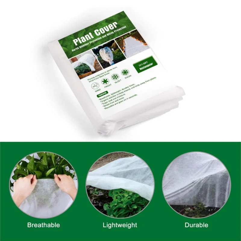 25/30gsm Winter Pflanze Schutz Decke Frostschutz Topf Tuch Garten Sämling Abdeckung Vlies Stoff Schutz Obst baum – Detail 1