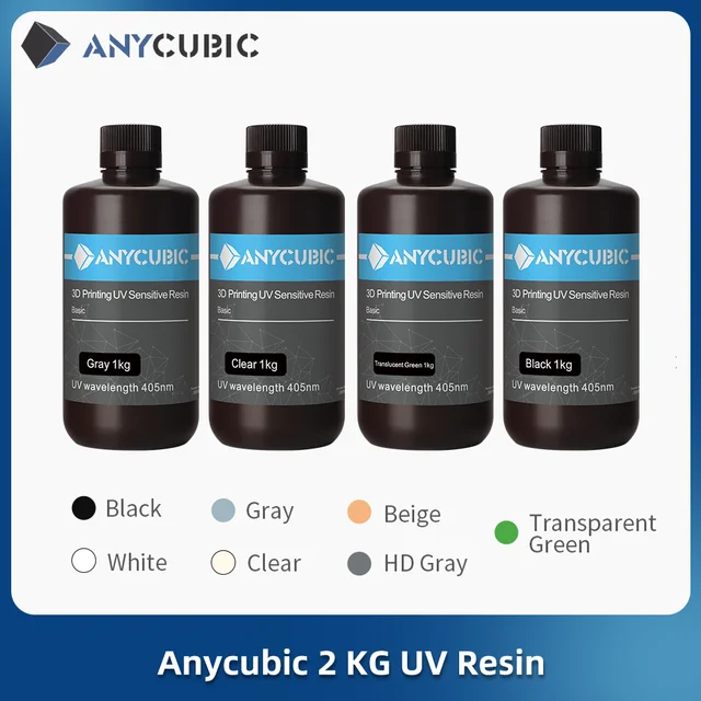 ANYCUBIC 2/4KG 405nm UV Resin For LCD 3D Printer High Precision Quick  Curing Liquid Bottle Printing Materials For Photon Mono X - AliExpress