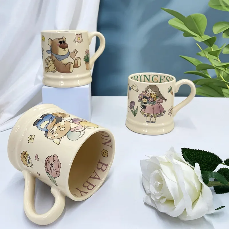 Ceramic Bear Graffiti Milk Cup - Cute Princess Cof...