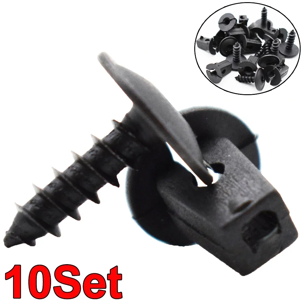 

10Set Fender Liner Mudguard Fastener Clips Screws Retainer Base Buckle For VW Passat B5 B6 B7 CC Golf MK6 Tiguan Touran Polo