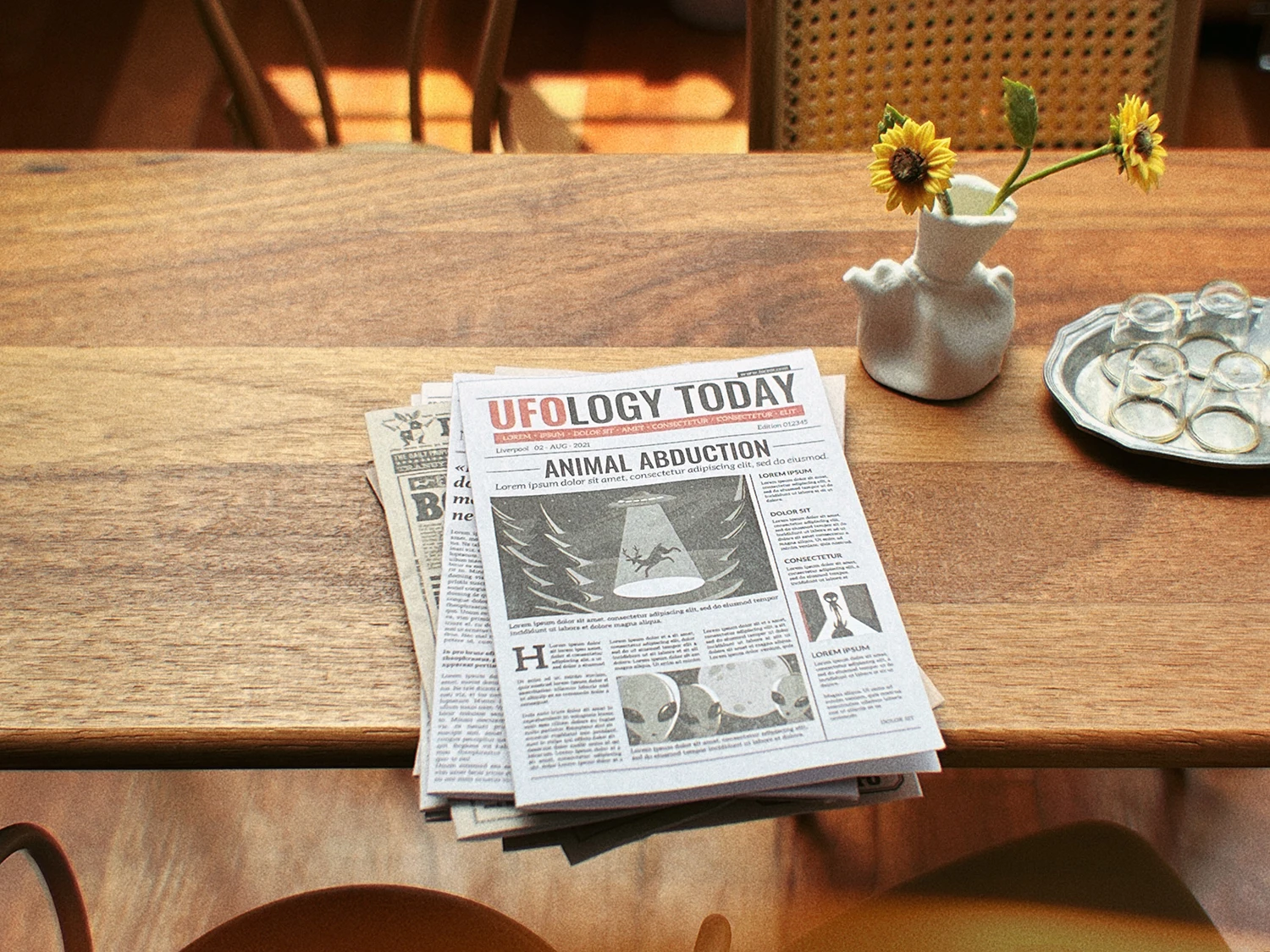 1/6 bjd ob11 miniature dollhouse furniture Mini model Single-sided printing newspapers（a set of eight） 4