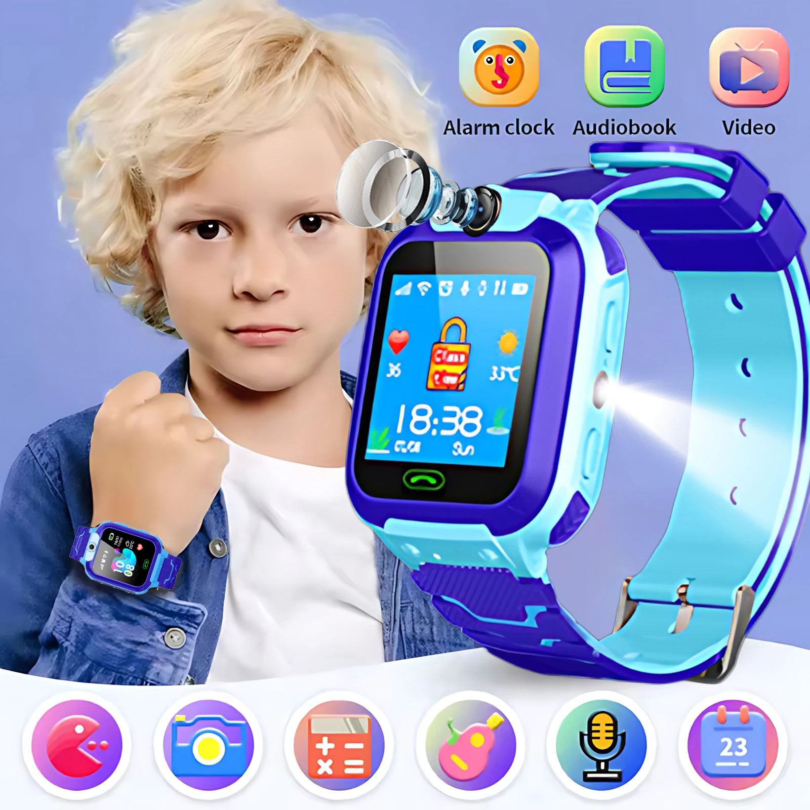 q12b sim montre intelligente enfants gps wifi appel vidéo sos ip67 étanche enfant smartwatch caméra moniteur traqueur localisation téléphone montre