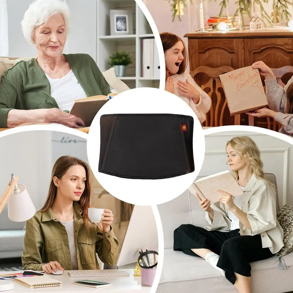 Electric Heating Belt USB Hand Warmer Hot Compress Therapy Abdominal Waist Massage Belt Menstrual Relief Pain Uterus Warming Pad