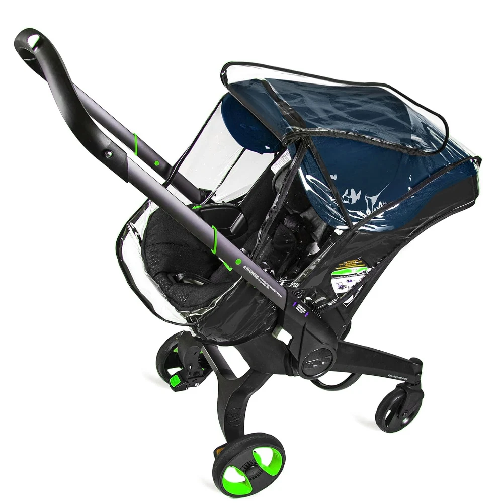 Stroller Raincoat Thickened Transparent PVC Vision Rain cover For Doona & FooFoo Baby Stroller 3 in 1 Baby Accessories