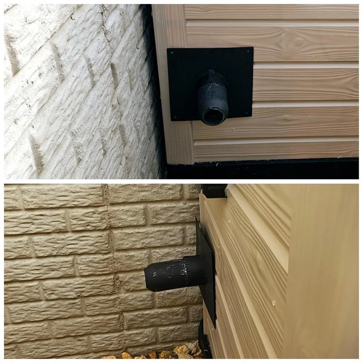 AA91 Generator Exhaust Extension Silencer Kit with Insulated Through-Wall Mounting Plate Vent Exhaust Reduce Noise By 52%