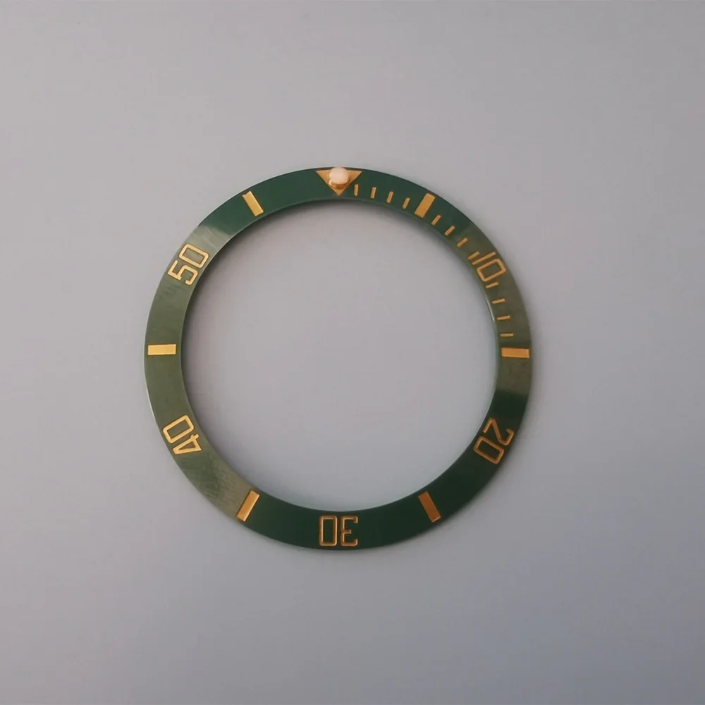 Steel Bezel with Black and Green Ceramic Insert