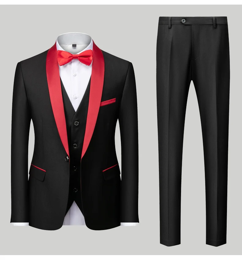 Sb8400900fb93476c9618cca3399176e09 M-6XL Men's Casual Business Have Smoking Suit High End Brand Boutique Fashion Blazer Vest Pants Groom Wedding Dress Party Suit
