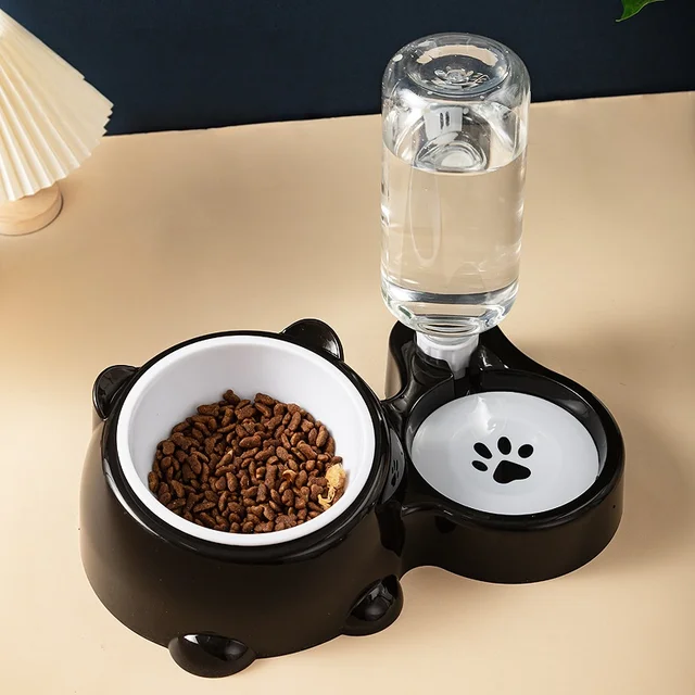 Cat Bowl 2-in-1 Drinking Water Dog Food Pot Water Bowl Rice Pot Pet Supplies Cat Bowl Pet Drinking Water Feeding Integration 4