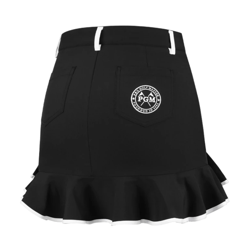 PGM Women Golf Short Skirt Quick Dry Breathable Ladies Girls Fashion Fishtail Skirts Black White XS-XL QZ080