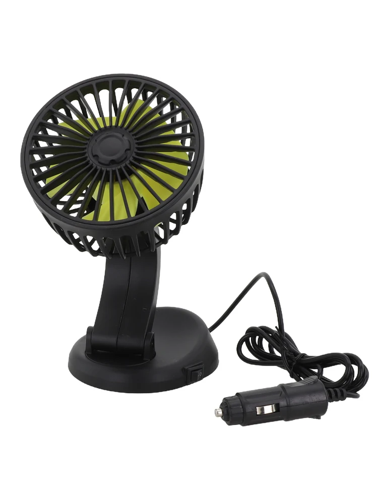 

12V Car Fan Large Wind For Dashboard Air Circulation Fans Multi-Angle Rotatable Cooling Wind Low Noise Summer Car Fan