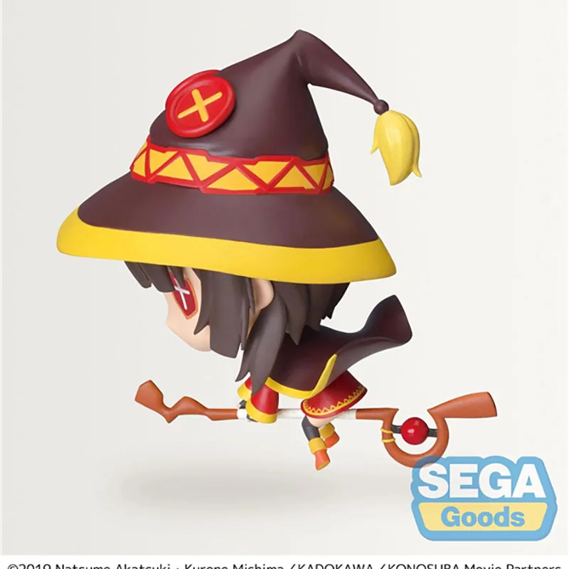 Sega original genuíno kono subarashii sekai ni shukufuku o satou kazuma  megumin 9cm mini exibição pcl