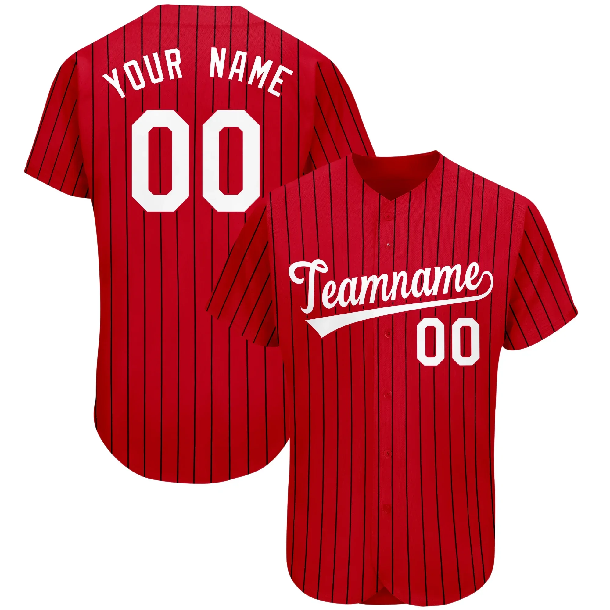 Baseball Jersey Sublimated Printed Team Name Number Stripe Baseball Shirts Add Multi Color Casual For Men/Women/Kids