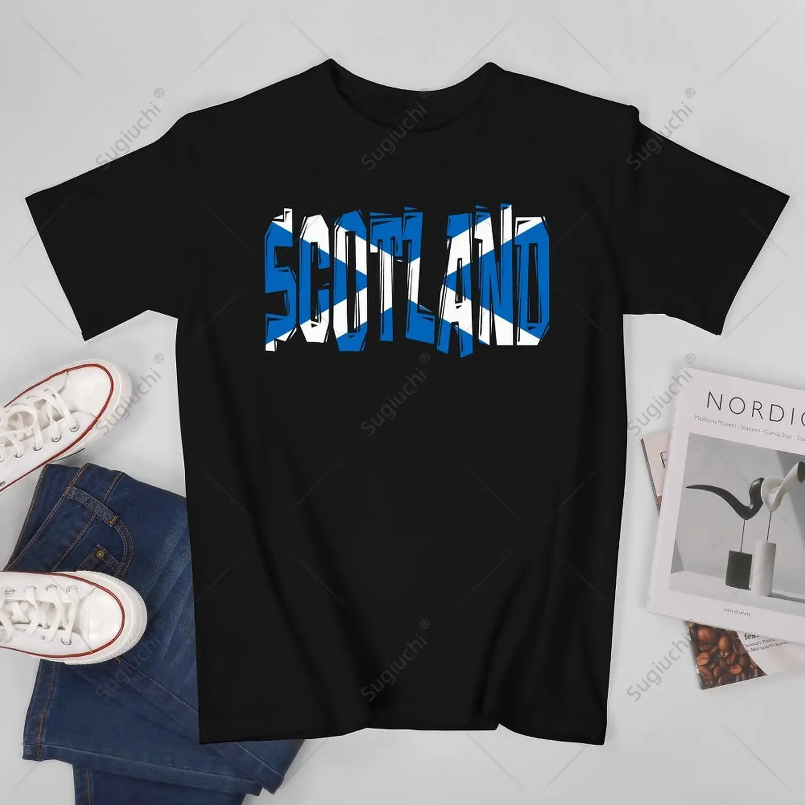 

Unisex Men Scotland Typeface Tshirt Tees T Shirts Women Boys 100% Cotton T-Shirt