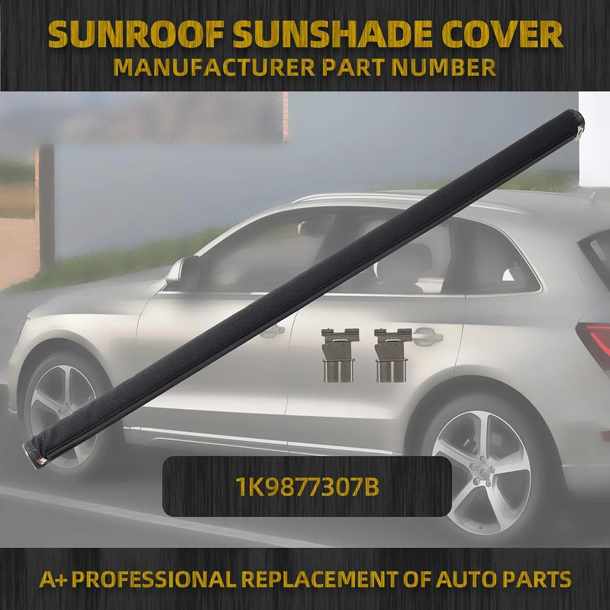 1K9 877 307B Sunshade Roller Blinds Sunroof Roller Blinds for Volkswagen Audi Skoda Seat 1K9877307B Black