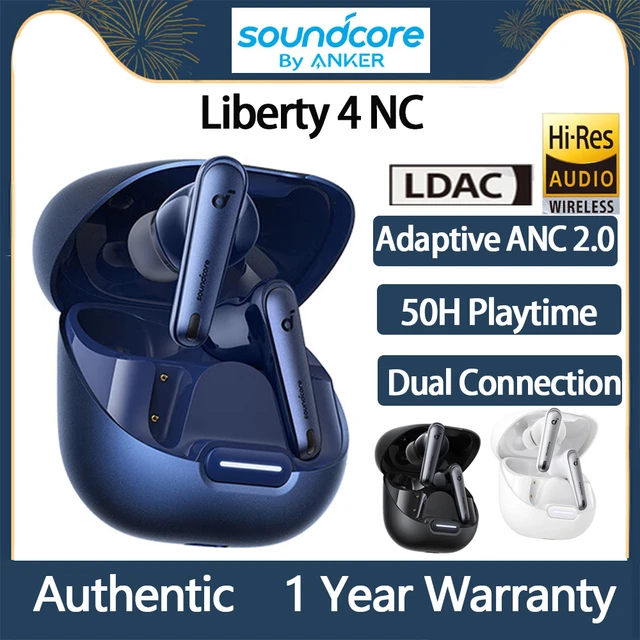 Soundcore by Anker Liberty 4 NC Wireless Noise Cancelling Earbuds TWS True  Wireless LDAC Hi-Res Noise Cancelling Earphones - AliExpress
