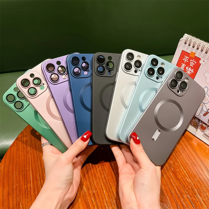 Luxury Magsafe Wireless Charge Phone Case For iPhone 14 13 12 11 15 Pro Max Plus Soft Magnetic Matte Bumper Protection Cover - Image 6