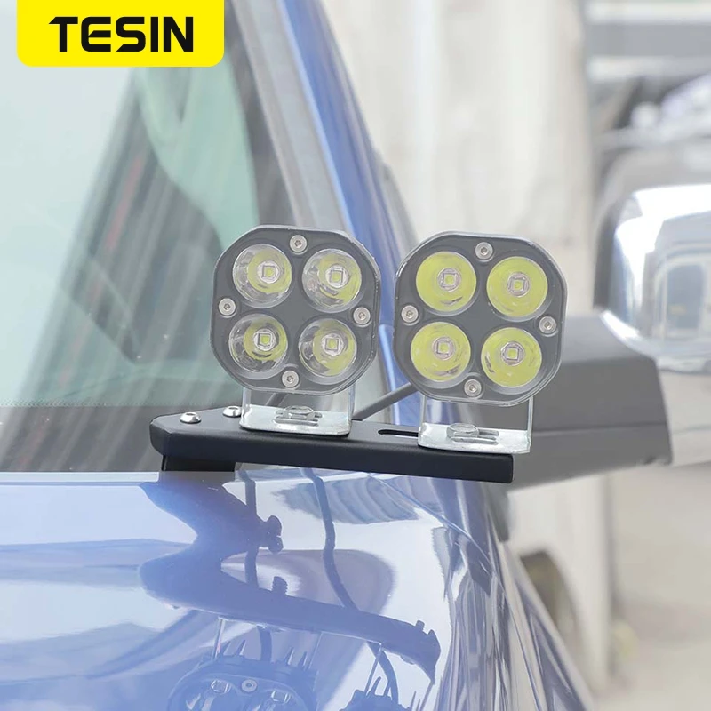 TESIN 엔진 후드 라이트 브래킷 홀더 랙 Dodge RAM 2009-2017/2018 2019 2020 2021 2022 2023 2024 2025 자동차 액세서리