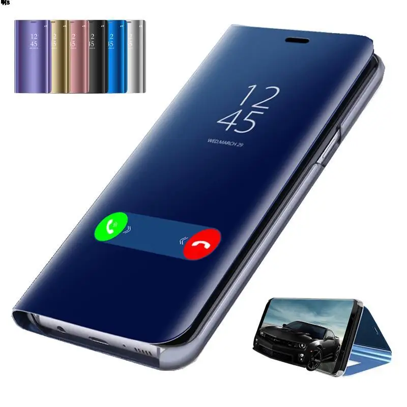 Leather Flip Case For Samsung Galaxy Note 9 N960 N960F SM-N960F 6.4'' Magnetic Smart Mirror Case For Galaxy Note 9 Note9 Cover