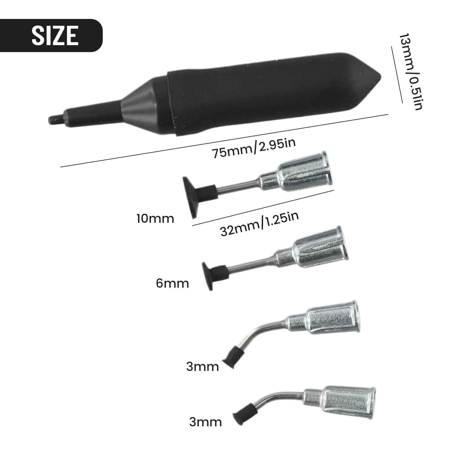 

Vacuum Suction Pen Kit With 4 Suction Cups IC SMD Tweezers IC Chip Extractor Desoldering Sucking Pen Picking Tool Hand Tools