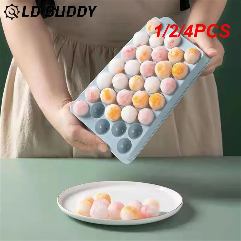 1/2/4Pcs Bolo Hockey Round Rombo Ice Mold Ice Boll Tray Maker Plastica Ice Mold Ice Ball Mold Food Grade Mold Kitchen