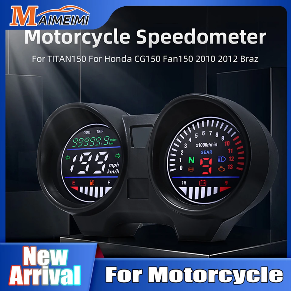 HD 2023 New Speedometer Digital Led Panel RPM Speed Gauge for Motorcycle  Brazil titan 150 honda cg150 fan150 2010 2012 - AliExpress