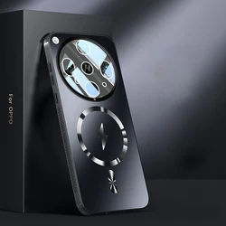 Magsafe-Compatible Frosted Shockproof Case with Lens Protection for Find X8 (Black)