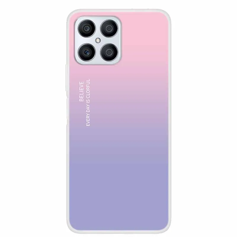 Cover E Pellicola Per Honor X8B (2 Pezzi Vetro Temperato) | Custodia Trasparente Morbida TPU Anti Graffio | QULLOO