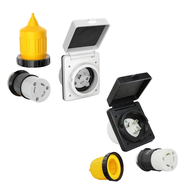 30 Amp RV Power Inlet 30AMP RV Power Inlet Receptacle Kit – Twist Lock ...