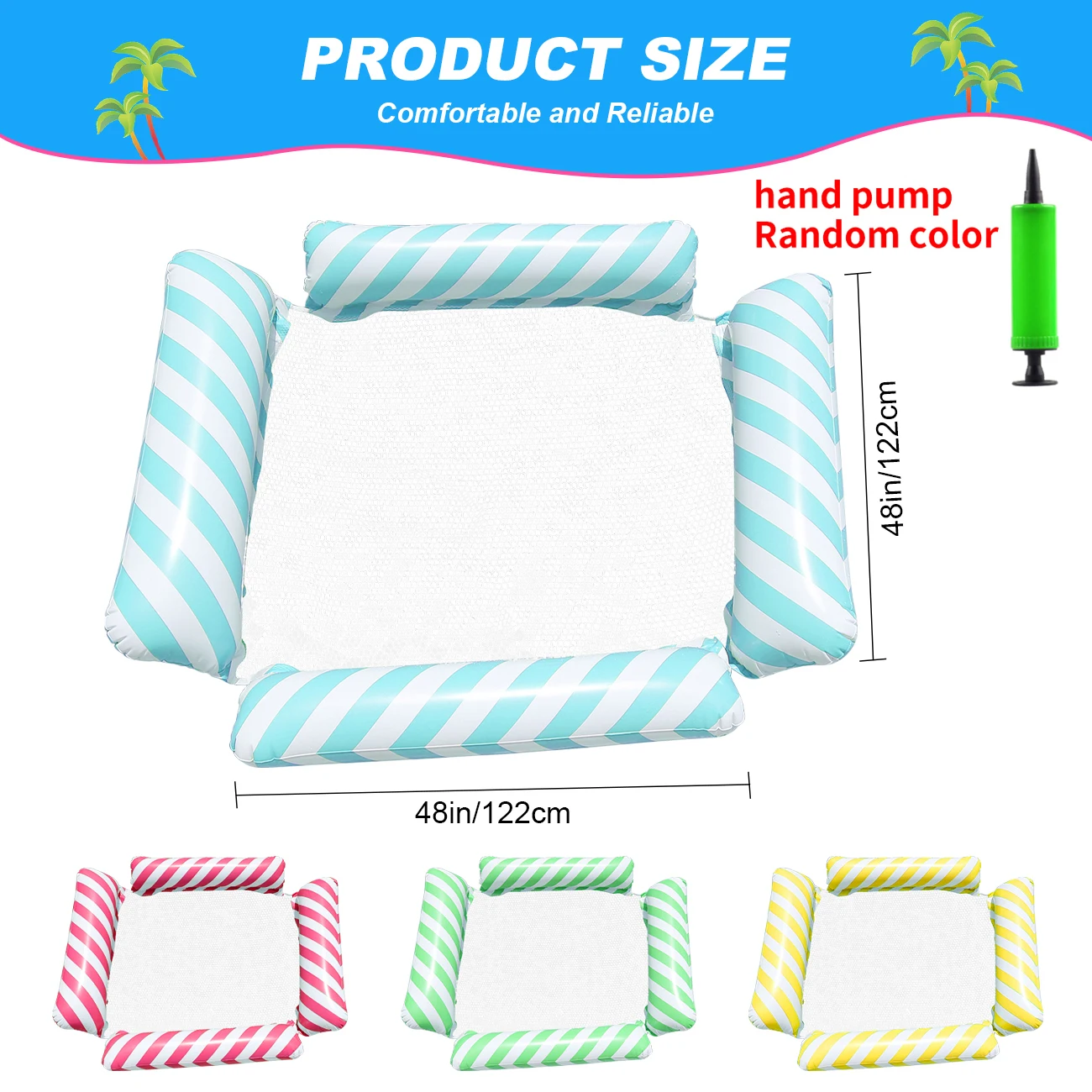 1PC Inflatable Pool Floats for Adult Heavy Duty,Beach Lounge Chairs for Party,Pool Side Chairs for Edge 6