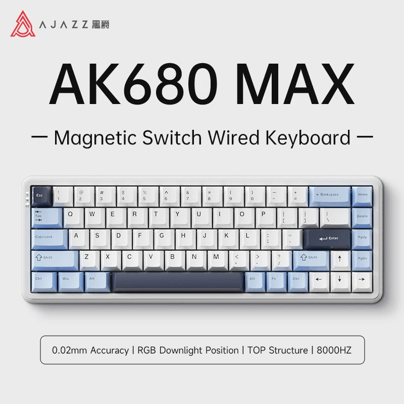 AJAZZ AK680 MAX Wried Magnetic Mechanical Keyboard HE Fast Trigger