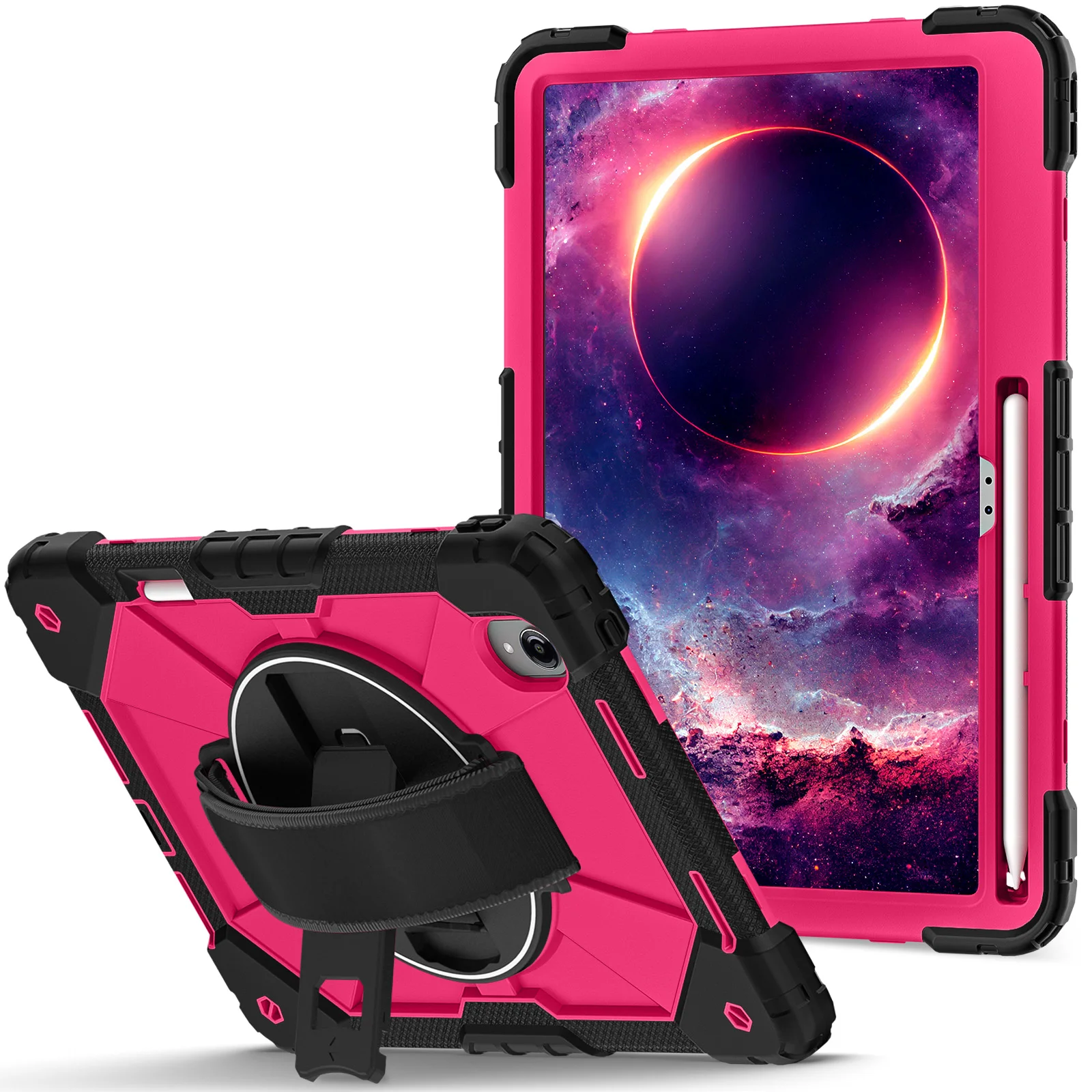 Premium Rotating Stand Case with Pencil Slot, Heavy-Duty Shockproof Thick Cover