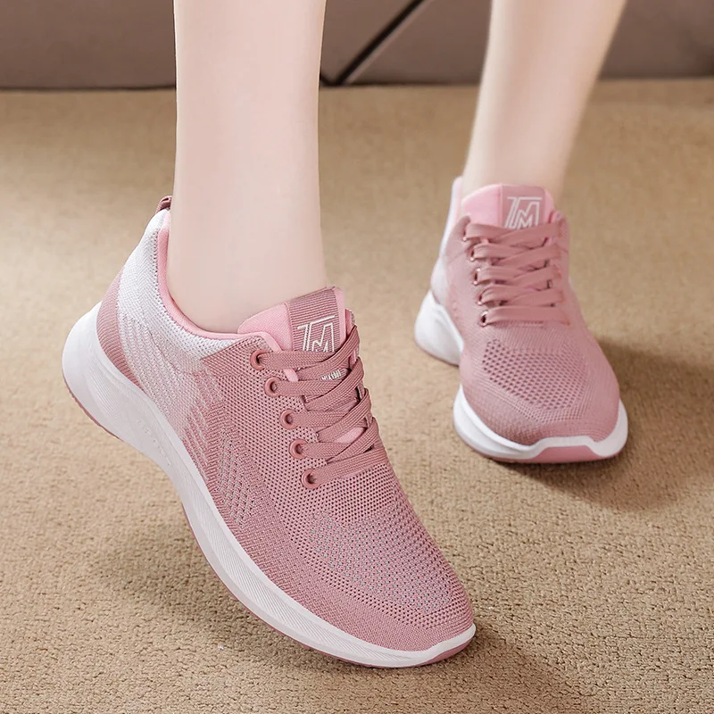 2022 New Autumn Women Causal Shoes Mesh Breathable Sport Shoes Comfortable Female Light Running Shoes Ladies Anti-slip Sneakers