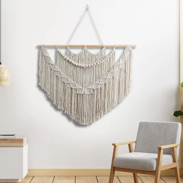 Artisan Macrame Wall Tapestry - Handwoven Boho Decor