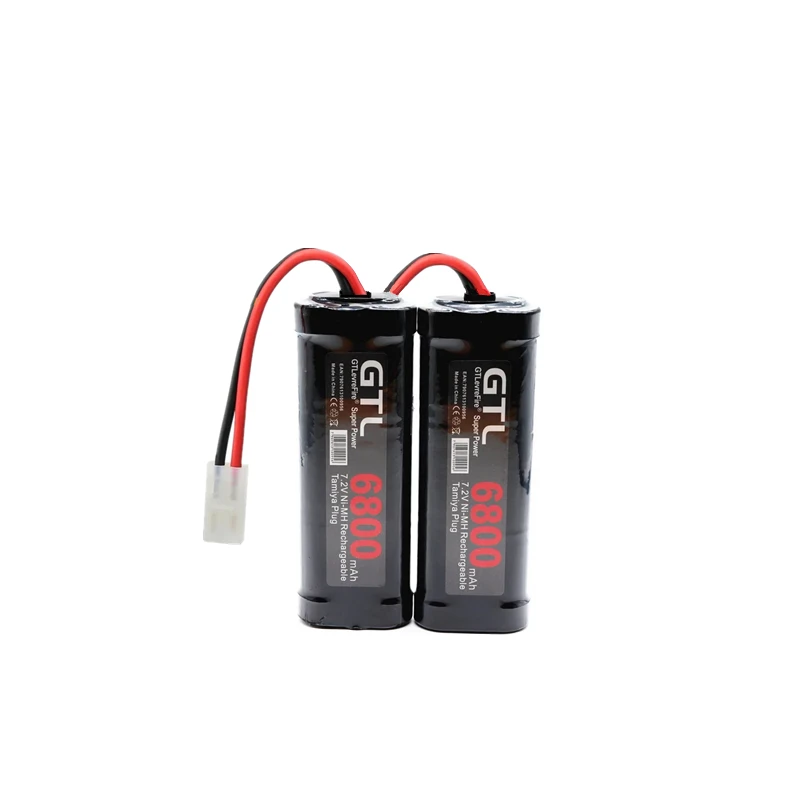 7.2V 6800mAh nickel hydrogen replacement RC battery with Tamiya discharge connector suitable for RC toy racing boats rechargeable battery battery replacement