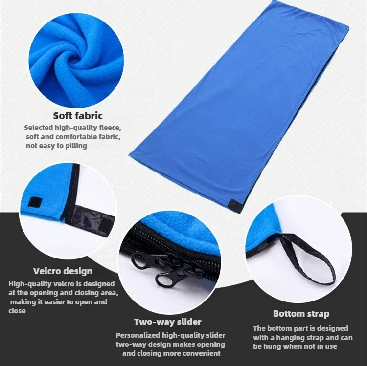 Sleeping Bag Sleeping Bag Liner 180*80CM Fleece Sleeping Bag Portable Ultralight Polar Travel Sheets for Adults Outdoor Camping Tent Bed Warm Sleeping Bag Liner
