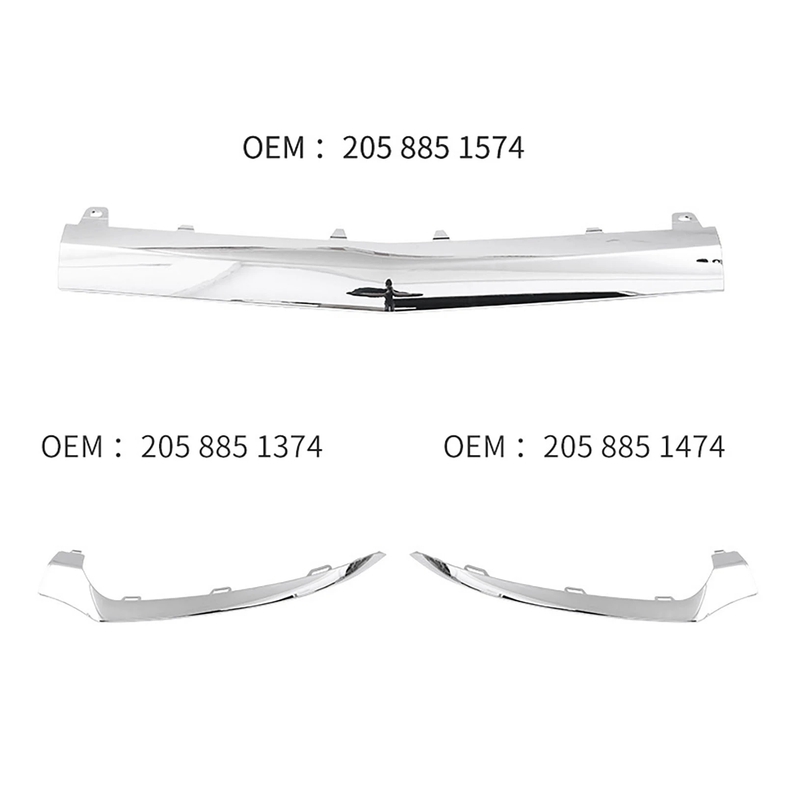 Car Bumper Spoiler Bumper Protector Front Bumper Cover Front Bumper Decoration Car Front Bumper Spoiler Diffuser Protection Guard for Mercedes-Benz C Class W205 2014- C300 C400 C63