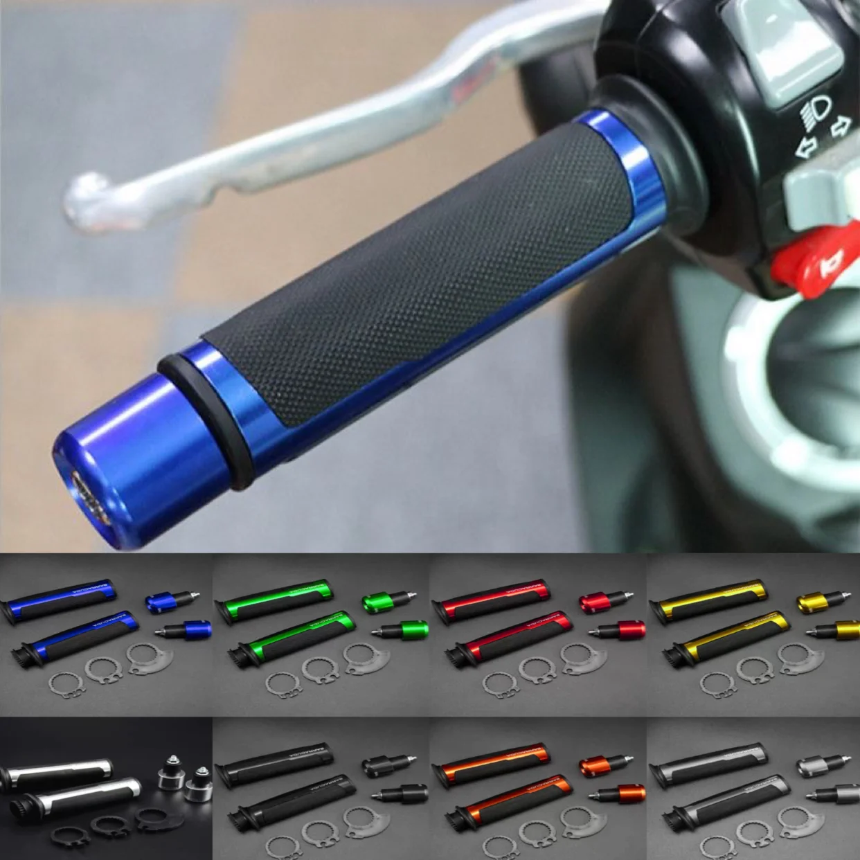 

Motorcycle Accessories Grips Hand Rubber Handlebar Sleeve Grips Handlebar Throttle Turn Settle Handle Grips Dispenser Offroad
