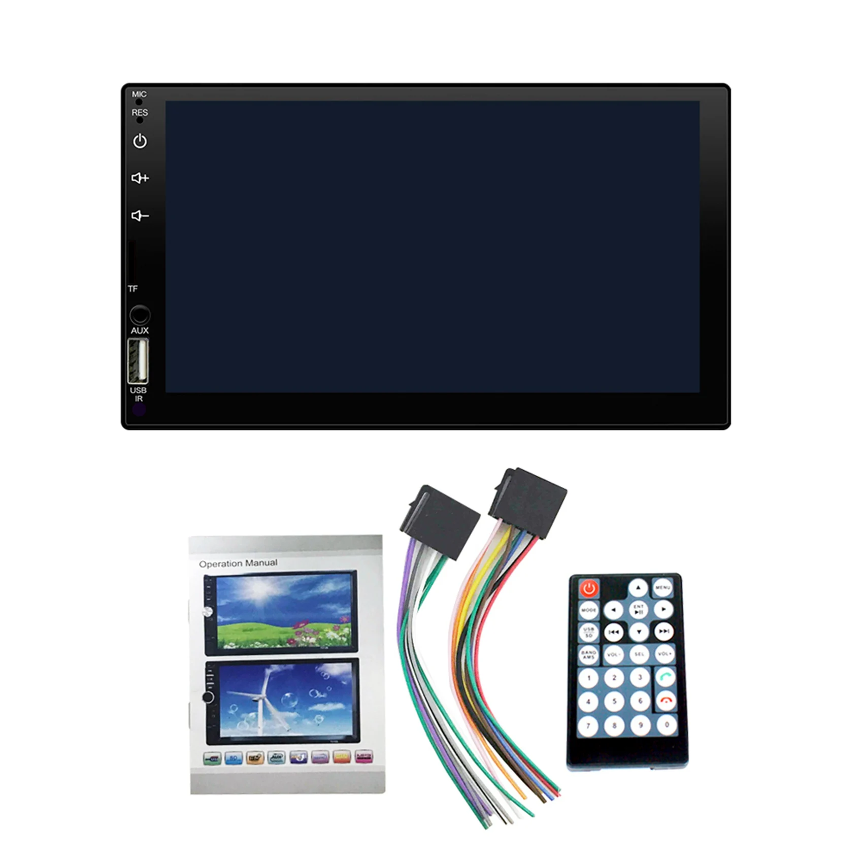

7-дюймовый 2 Din MP5 плеер CarPlay Bluetooth Сенсорный экран стерео FM-радио для 7-дюймового автомобиля Apple Android/IOS зеркальное отображение