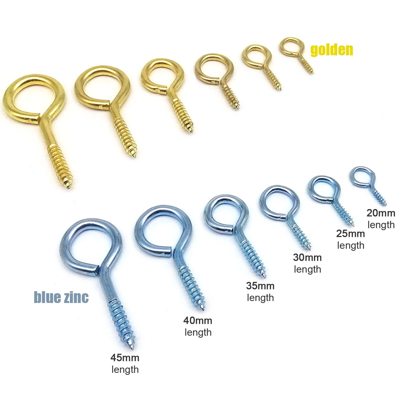 Picture Frame Hangers Hanging Hooks Wall Hooks 25X Picture Frame Plant Lamp Light Cabinet RV Tool Curtain Net Wire Ceiling Eyescrew Eye Screw in Clasp Hanger Close O Ring Hook